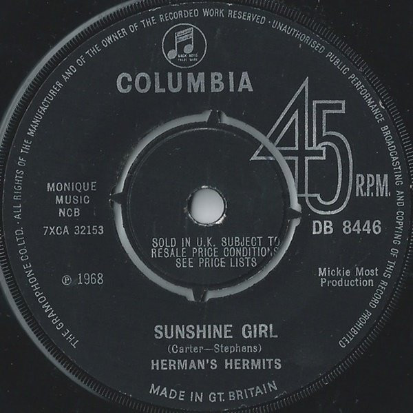Sunshine Girl  by Herman's Hermits