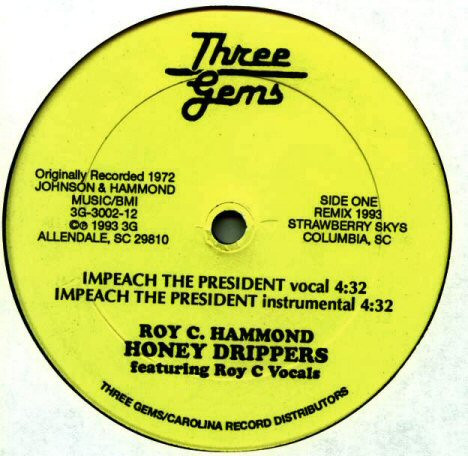 Cover for Impeach The President (Remix) / Roy C's Theme (Remix)