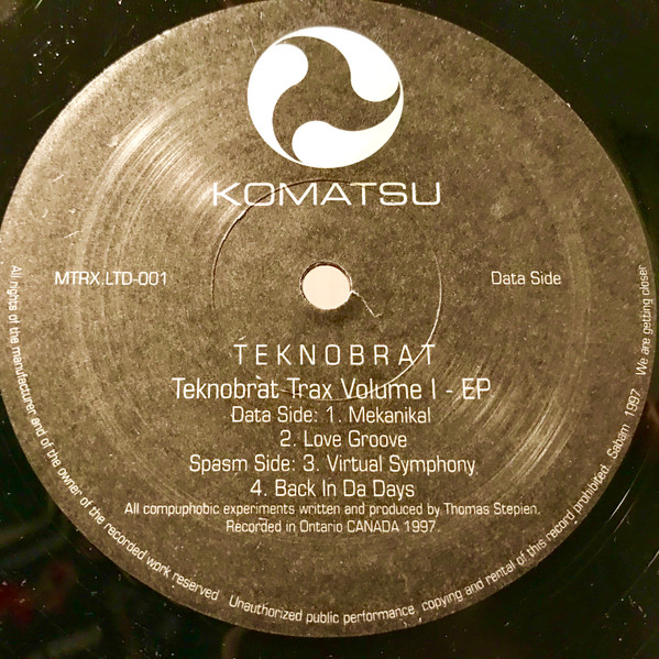 Cover for Teknobrat Trax Volume 1