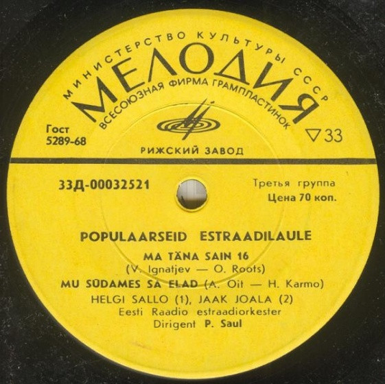 Cover for Populaarseid Estraadilaule