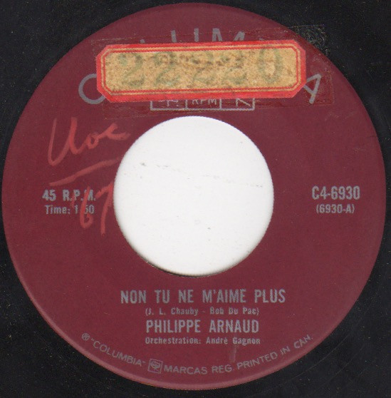 Cover for Non, Tu Ne M'aime Plus