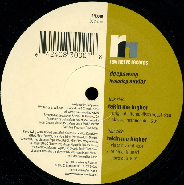 Cover for Takin' Me Higher