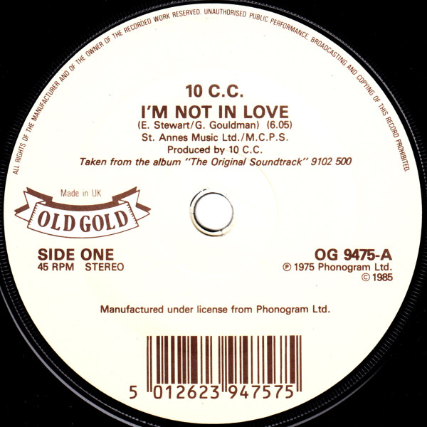 I'm Not In Love / Dreadlock Holiday