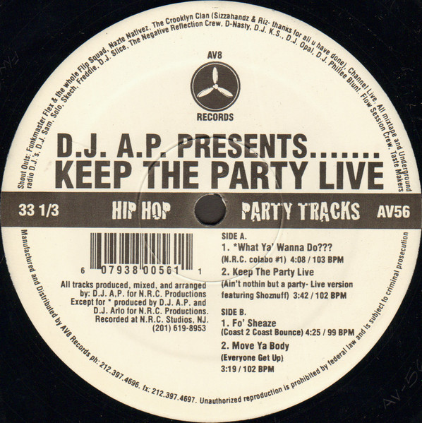 Cover for D.J. A.P. Presents.......Keep The Party Live